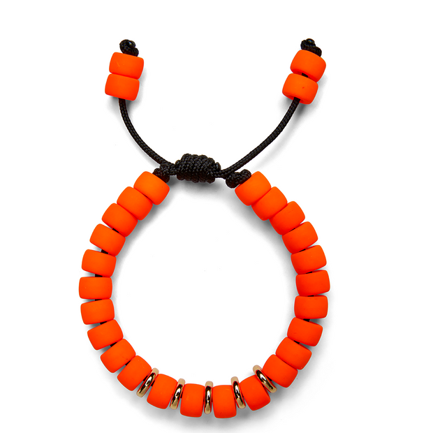Orange Neon Five Disc Bracelet