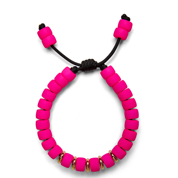 Pink Neon Five Disc Bracelet