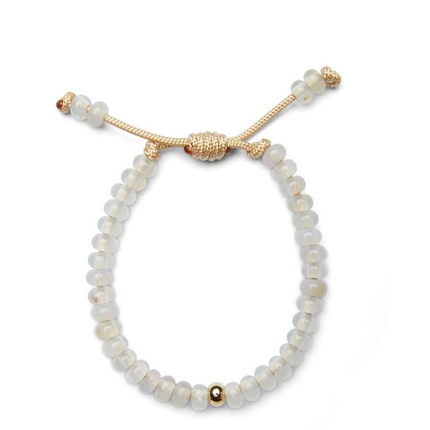 Nude Beach Candy Gemstone and 14k Yellow Gold Bracelet