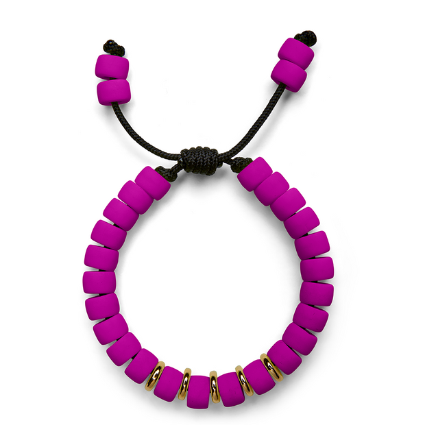 Purple Neon Five Disc Bracelet