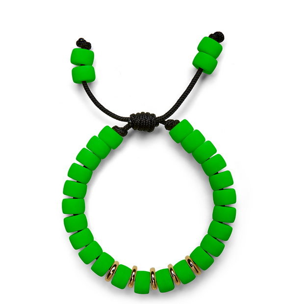 Green Neon Five Disc Bracelet