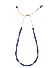 Lapis Candy Gemstone and 14k Yellow Gold Necklace