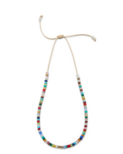Multicolor Candy Gemstone and 14k Yellow Gold Necklace