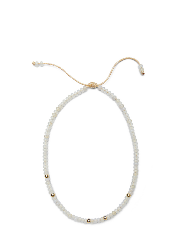 Quartz Candy Gemstone and 14k Yellow Gold Necklace