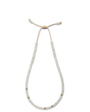 Quartz Candy Gemstone and 14k Yellow Gold Necklace