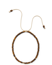 Tiger's Eye Candy Gemstone and 14k Yellow Gold Necklace