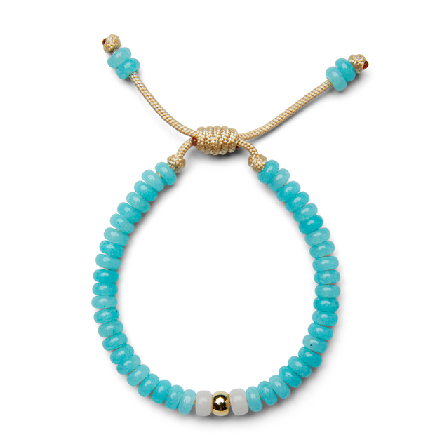 Poolside Candy Gemstone and 14k Yellow Gold Bracelet