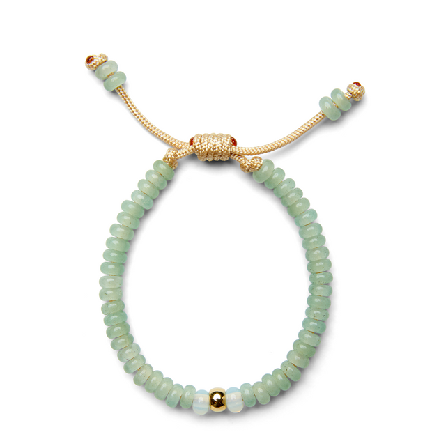 Saltwater Candy Gemstone and 14k Yellow Gold Bracelet