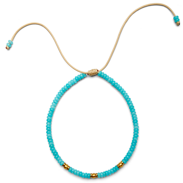 Poolside Candy Gemstone and 14k Yellow Gold Choker