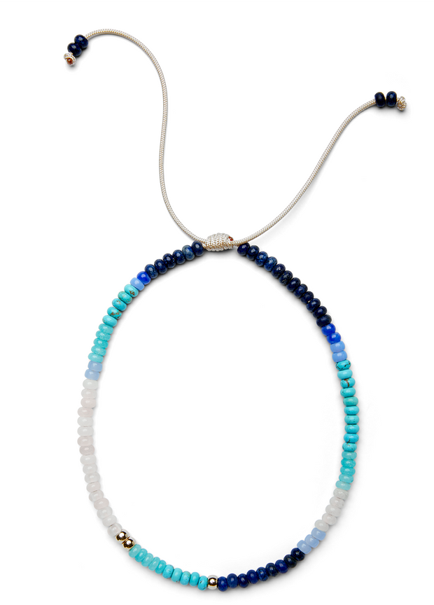 Beyond the Sea Candy Gemstone and 14k Yellow Gold Necklace