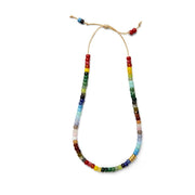 Rainbow Gemstone and 14k Yellow Gold Necklace - Caroline Crow Designs