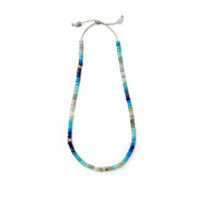 Ocean Blue Gemstone and 14k Yellow Gold Necklace - Caroline Crow Designs