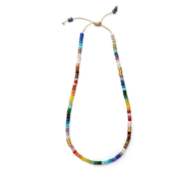 Oasis Rainbow Beaded Necklace | Caitlyn Minimalist