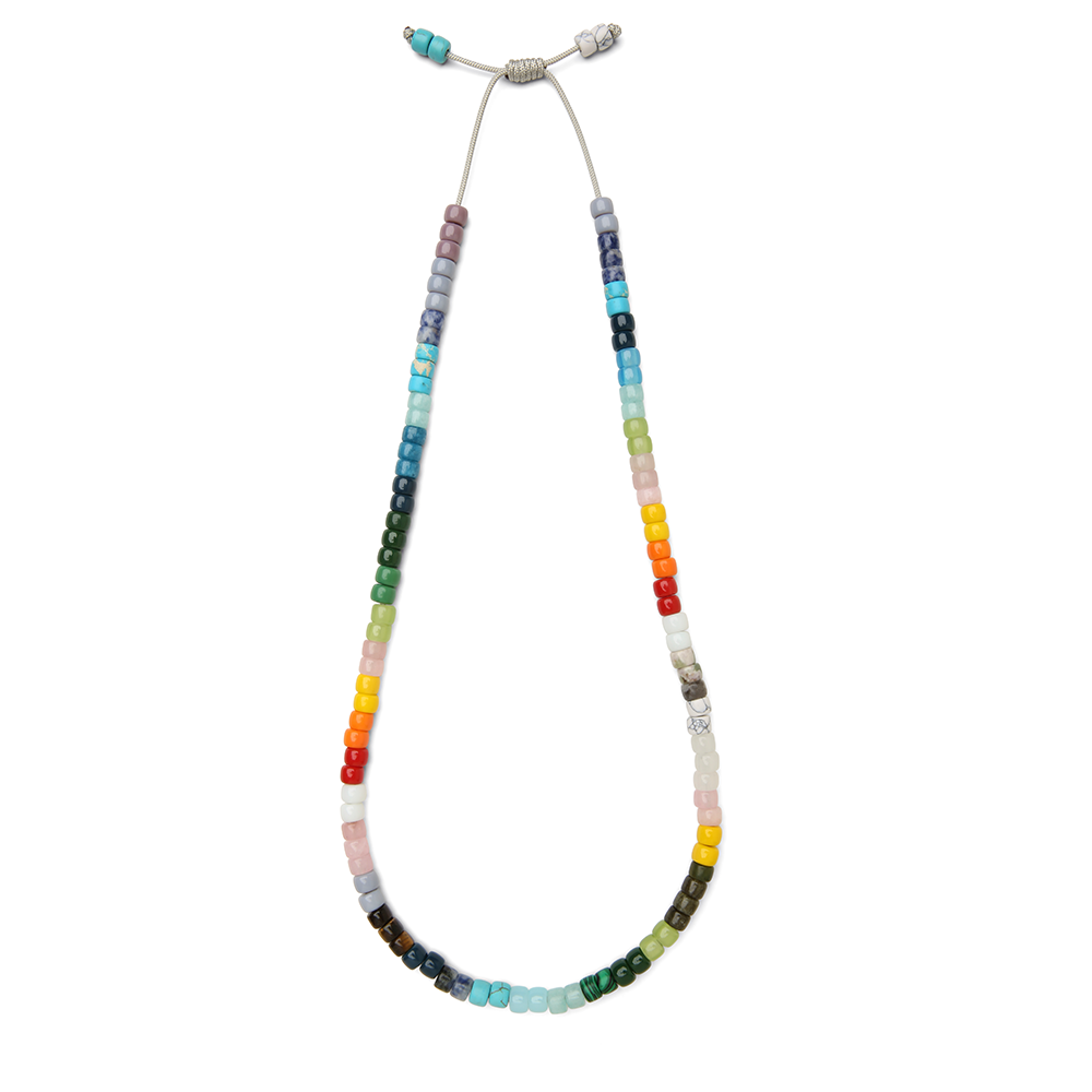 Light Rainbow Gemstone Necklace | Caroline Crow Designs