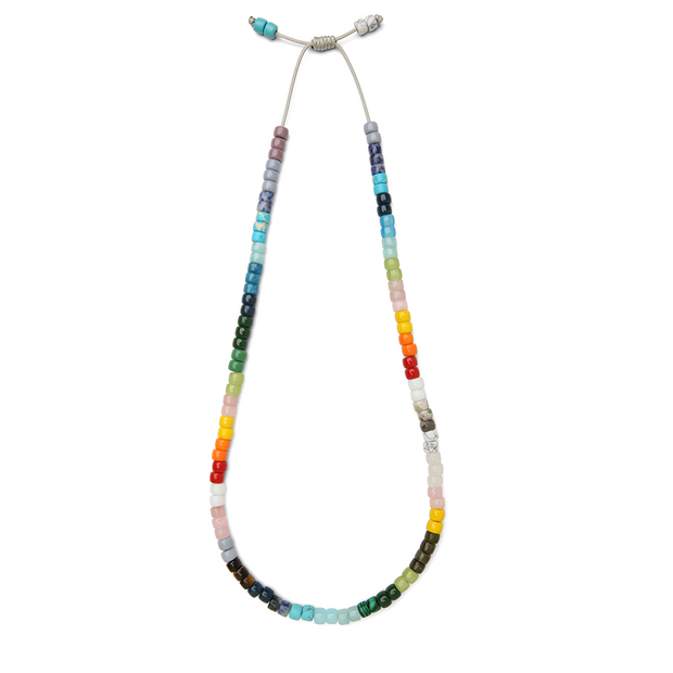 Light Rainbow Gemstone Necklace