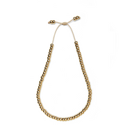 Chunky 14k Yellow Gold Beaded Necklace
