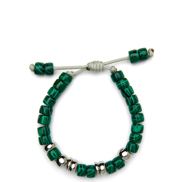 Forever Green Malachite and Sterling Silver Bracelet