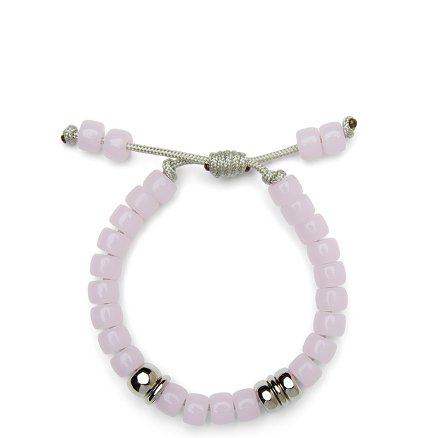 Pink Opal and Sterling Silver Bracelet